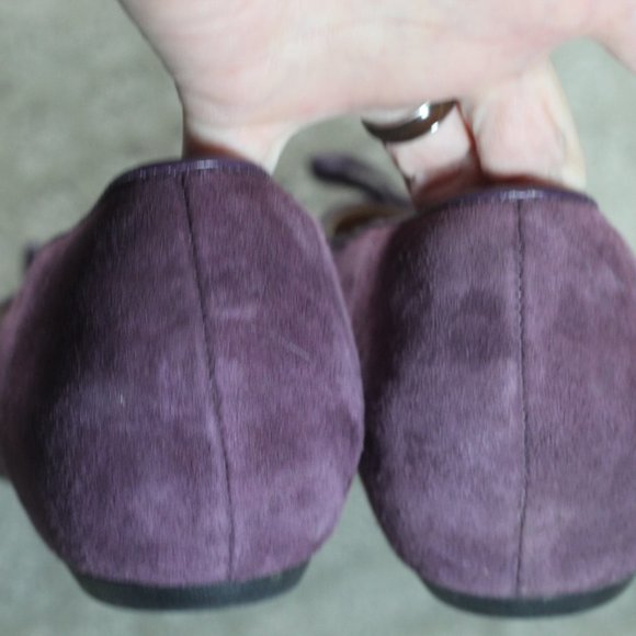 Clarks Artisan Size 8 Purple Suede Ballerina Flats - LIKE NEW - Picture 5 of 6